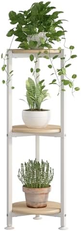 3 Tier Plant Stand Indoor Corner Tall Round Shape Plant Shelf by YIZAIJIA