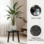 Delma Wood Plant Stands 3-Pack Indoor, Plant Stool, Black - Image 4