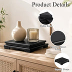 Cabilock Wooden Display Stand - 9.5 inch Square Wood Display Base Square Vase Riser Farmhouse Riser Decorative Pedestal Stand for Buddha Statue Jewelry Figurine Risers Plant Stand Flower Pot - Image 5