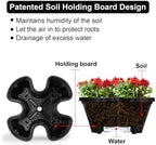GameXcel Vertical Planter Tower - 3 Tier Stackable Garden Planters with Wheels and Garden Tool Set Plant Pots for Strawberry Herb Flower and Vegetable Indoor Outdoor Use Black - Image 2