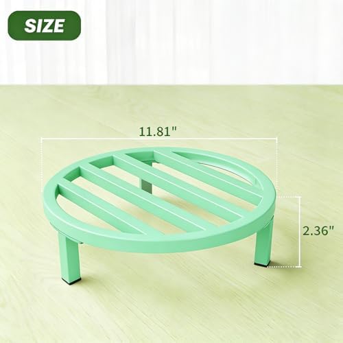 3 Pack 12 Inch Metal Plant Stands Outdoor Indoor Riser,Mint Green - Image 2