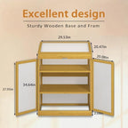 2-Tier Wooden Cold Frame Greenhouse, Garden Portable Mini Cabinet, Flower Shelf Bed for Outdoor Indoor Use - Image 2