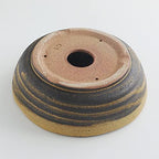 Wazakura Shigaraki Series Yellow Dust Stripe Glazed Ceramic Bonsai Pot - Image 3