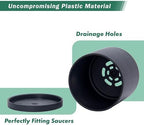 D'vine Dev 10-Pack Plastic Pots with Saucers, 2-6.5 in, Black, 74-S-B - Image 4