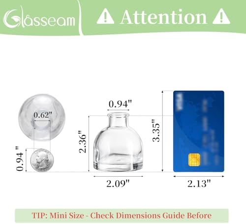 Glasseam Mini Bud Vases for Flowers, 10Pcs Clear Glass Vase for Centerpiece - Image 2