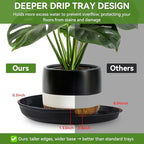 10Pack Plant Saucer 10 inch, Heavy Duty Flower Pot Saucers, Plant Pot Saucers Bulk, 1.5'' Deeper Plant Trays for Pots Durable Drip Trays for Potted Plants, Plant Saucers for Outdoors and Indoors - Image 4