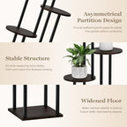 4 Tier Plant Stand Indoor, Metal Wooden Tall Plant Shelf Flower Pot Stand for Multiple Plants, Corner Flower Holder Plant Display Rack for Living Room Balcony Patio Garden (Black) - Image 4