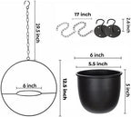 2 Pack Hanging Planter with 5.5" Pot, Metal Hanging Plant Holder - Image 5