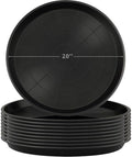Eccliy 10 Packs 20 Inch Plastic Large Plant Saucers Heavy Duty Planter Trays Jumbo Flower Pot Saucers Plastic Water Trays for Indoors and Outdoors by Eccliy