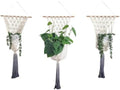 Set of 3 Ombre Dyed Macrame Wall Hanging plant stand Macrame plant hanger indoor and outdoor plant hanger Plant shelf indoor vertical garden planter plant shelf indoor Boho Decor (Ombre Gray) by HandmadeByUruba