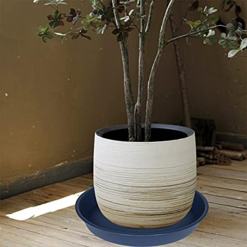 4 Pack of 16 inch Plant Saucer, Heavy Duty Round Plant Trays for Pots, Bird Bath Bowls, Plastic Plant Water Tray, Flower Plant Saucers for Indoors (16", Blue) - Image 2