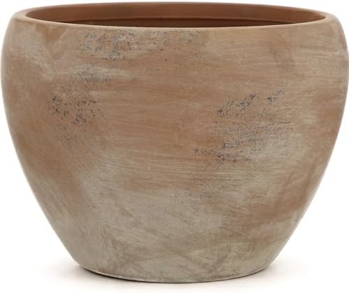 Geetery 8" Large Rustic Terracotta Ceramic Planter Pots with Drainage Hole by Geetery