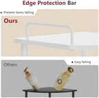 Tajsoon 3 Tier Corner Shelf Stand, Standing Corner Shelf Unit, White - Image 4