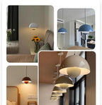Nordic Retro Flower Bud Pendant lamp, 78.7″ Adjustable Cord Metal Hanging Lights Fixture for Kitchen, Bar Dining Room Living Room W9.1″ X H 6.3″ Chandelier Over Table (Gloss White) Small Hardwired - Image 5