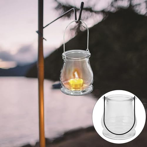 DOITOOL Hanging Glass Candle Holder with Handle 4-Pack Votive Candle Stands for Indoor Outdoor Home Decor Hydroponic Planters Tea Light Holders for Weddings Parties - Image 3