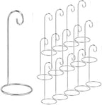 Christmas Ornament Stands Set of 20, Silver Chrome Metal Ornament Display Holders, 7 Inch Tabletop Hangers for Christmas Ornaments, Air Plant Terrariums, Holiday Crafts, Collectibles & Decorative Keepsakes by BANBERRYDESIGNS