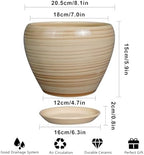 Ceramicfor Planter Pot 8 Inch, Ceramic Pot for Plants, Yellow - Image 3