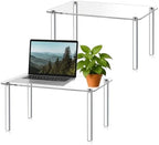 RattanView 17 Inch Acrylic Risers Display Stands 4-leg Plant Stand by RattanView