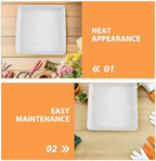 2pcs Square Plastic Plant Saucer 15.7 Inch for Potted Plants - Flower Pot Water Catcher Tray for Indoor Outdoor Use White - Image 3