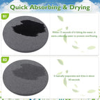 Diatomaceous Earth Coaster 4/6/8inch Diatomite Plant Saucer Stone Plant Sourcer Instant Dry Water Absorbent Diatomite Tray (Dark Gray) - Image 4
