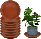 8 Pack 16 Inch Round Plant Saucers for Less 14 Inch Pot Indoors Outdoors Plant Trays for Pots Planter Saucer Plastic Drip Tray Planter Water Tray(Terracotta, 16"(8pcs)) by Unknown