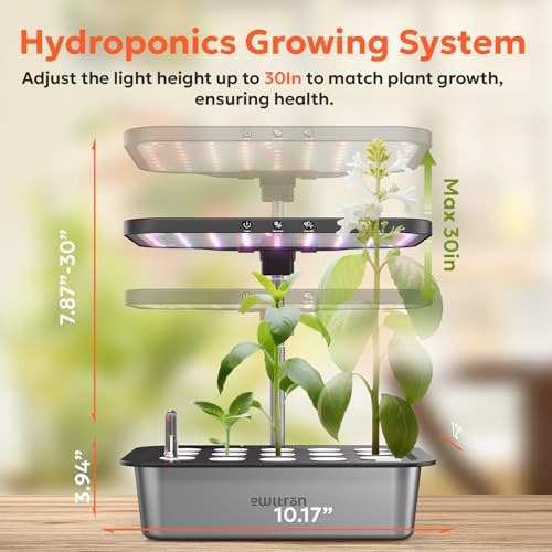 owltron Smart Hydroponics Growing System Kit,15 Pods Indoor Herb Garden with 36W LED Grow Light & APP Control, Planting Height Up to 30", Quiet Water Pump, Ideal Gift for All Ages - Image 4