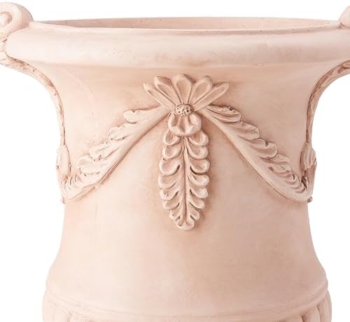 Merax 2 Set 24.8" Elegant MGO Flower Urn Planter, Terracotta - Image 5
