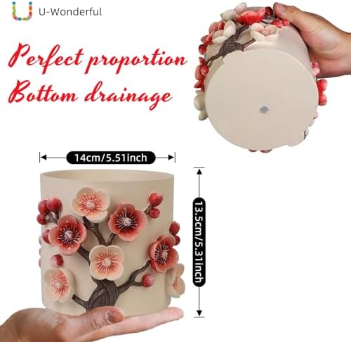 Unique Planters - 5inch 3D Petal Cute Plant Pots for Indoor Plants - Image 4