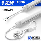 Barrina T5 LED Shop Light, 8FT, 5000LM, 6500K, 45W (10 Pack), Linkable - Image 4