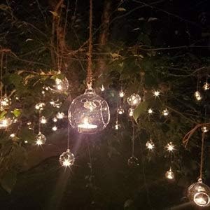 Wedding Hanging Glass Orbs, 18 Pcs Glass Tea Light Terrarium, Hanging Glass Globes, Globe Terrarium, Tea Light Holders, Wedding Decor Indoor Outdoor - Image 4