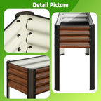 SnugNiture Raised Garden Bed with Legs, 48×18×32in, 2 Pack, Brown - Image 5