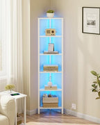 TUTOTAK 6-Tier Corner Bookshelf with LED Light, Corner Shelf by ChoosetutotakFurnitureBuildYourCozyHome