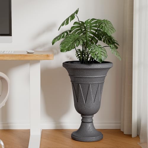 24"Tall Urn Planters for Outdoor Plants, Urns and Pedestal Set of 2 - Image 6