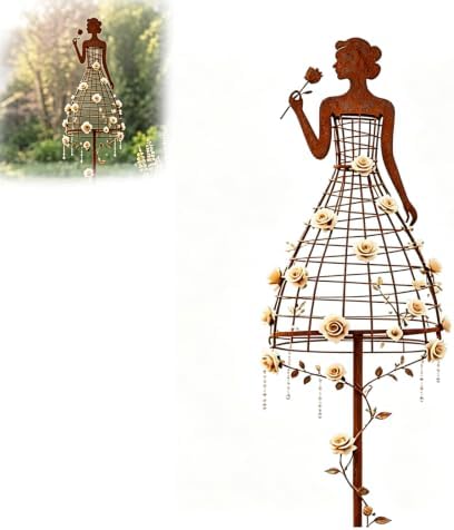Vintage Lady Garden Trellis Stake (1pcs) by Unknown