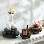 Geetery 4 Pcs Wooden Risers for Display Wood Pedestal Stand, Black - Image 4
