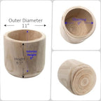 CYS EXCEL 11'' Wood Cylinder Planter, Natural, Lightweight, Floor Cachepot for Large Artificial Trees, Faux Greenery, and Live Houseplants, Fiddle Leaf Figs, or Monsteras (in Plastic Liner Pots Only) - Image 2