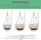 FUSHITON 3 Pack Self-Watering Hanging Planters for Indoor Outdoor - Image 5
