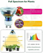 GU10 Grow Light Bulb for Indoor Plants, 5W, Ivory White, 6-Pack - Image 6