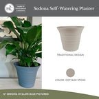 The HC Companies Sedona Self-Watering Planter Pot, 19 Inch, 2-Pack - Image 2