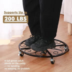 4 Pack Plant Caddy with Wheels 18 Inch Rolling Plant Stand for Large Plants Heavy Duty Plant Rollers Metal Plant Dolly Rustproof Planter Stand Wrought Iron Plant Stands Flower Cart Outdoor - Image 4