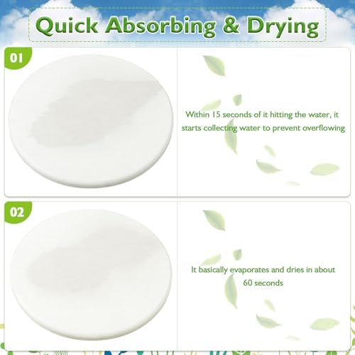 12Pack Diatomaceous Earth Coaster 4/6/8inch Diatomite Plant Saucer Stone Plant Sourcer Instant Dry Water Absorbent Diatomite Tray Water Absorbent Plant Coasters Absorbent Pad Diatomaceous Earth Mat - Image 4