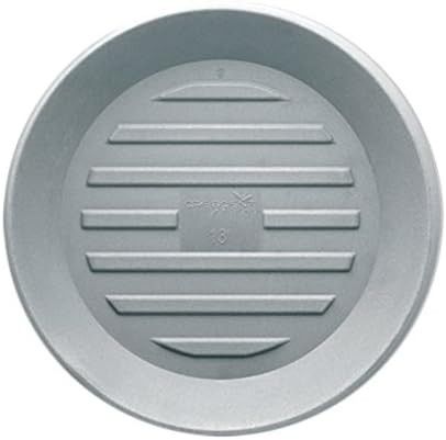 Crescent Garden Universal Round Planter Saucer, Durable Drainage Dish for Plant Pots, Heavy-Duty Plant Dishes Saucer, Indoor & Outdoor Plant Trays - Ash (15.5 inch Inner, 20 inch Outer Diameter) by CrescentGarden