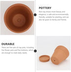 Red Clay Succulent Pots with Drainage and 5 Saucers, 8x8 Cm Terracotta Plant Containers for Indoor and Outdoor Gardening, Breathable Flower Planters Set of 5 - Image 6