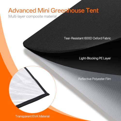 Bstrip Small Greenhouse, GM3 Indoor Greenhouse with Grow Light, Auto Timer - Image 5