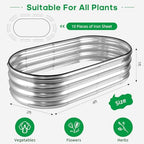 JERIA Raised Garden Bed,Galvanized Raised 2 Pcs 4×2×1ft Planter Boxes Outdoor with Easy Assembly, Large Garden Bed for Vegetables, Fruits, Flower - Image 2