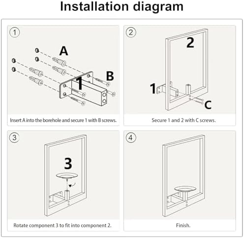 Plant Wall Shelf, Metal Modern Style Frame, Picture Wall Plant Holder, Plant Frames for Living Space Decor Display Stand for Living Room Balcony Garden Patio (2 PACK(BLACK)) - Image 4