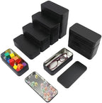 18 PCS 6 inches Rectangular Metal Tin Box, 6 x 2.8 x 1.6 Inch Rectangular Tin Boxes with Lids, Rectangle Tin Cases for Office Supplies, School, DIY Crafts & Home Organization(Black) by Unknown