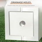 Outsunny 2-Pack Outdoor Planter Set with Drainage Holes, 22in & 18in, White - Image 6