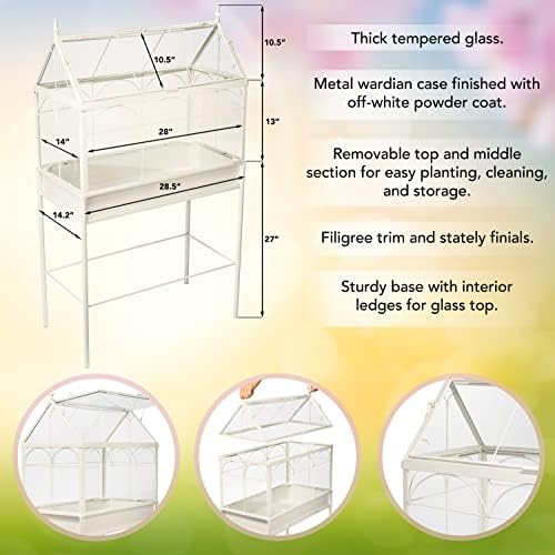 H Potter Freestanding Wardian Case Terrarium, Large - Image 5