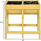 GIANTEX Raised Garden Bed, Elevated Wood Planter Box Stand, Planter Garden Grow Box Kit W/Legs for Vegetable Flower Herb, Outdoor Planter Box W/Shelf for Garden Patio Backyard Natural - Image 6